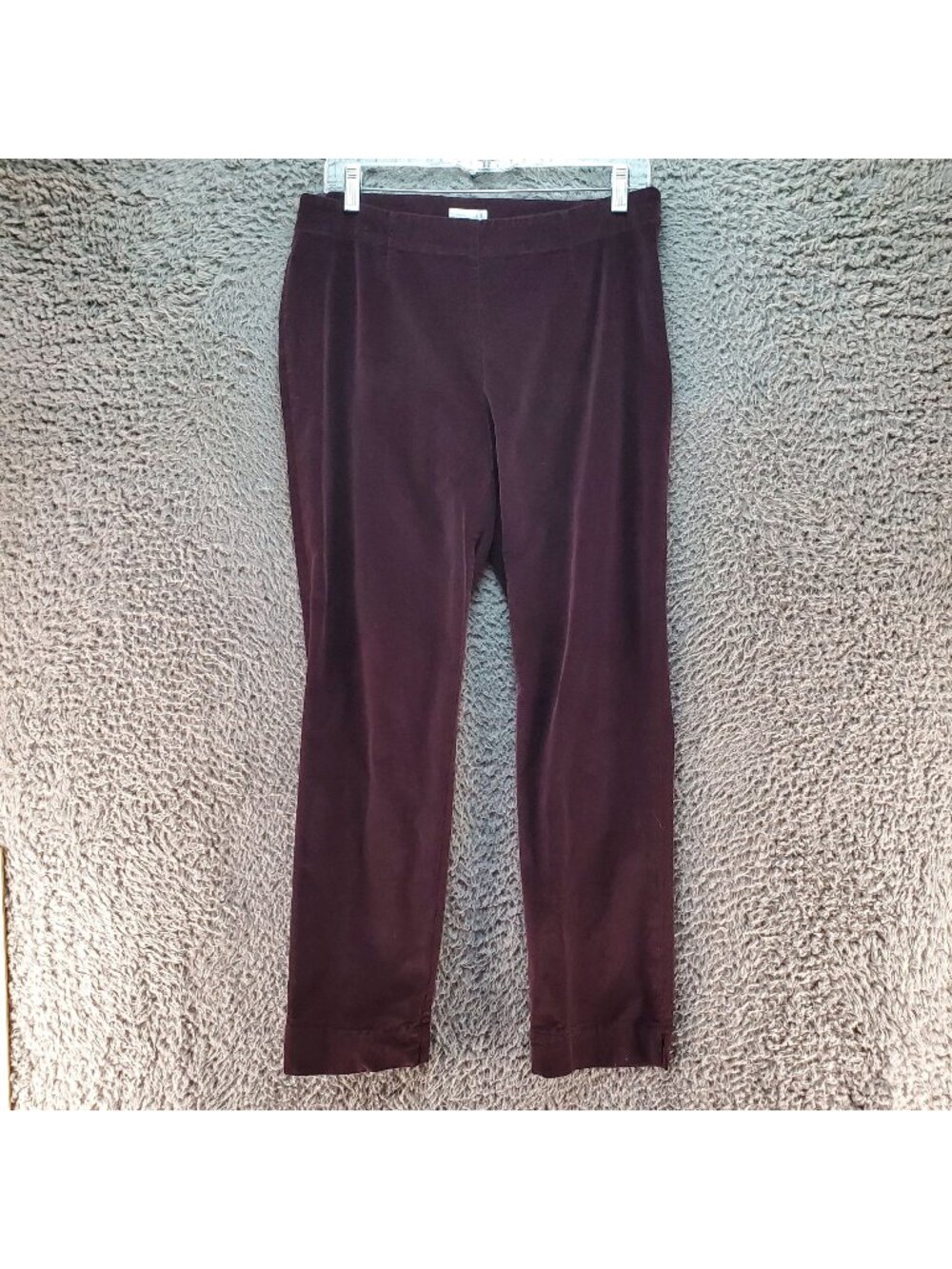 J. Jill Pants Womens 8 Purple Corduroy Straight Leg Pull On